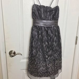 Gray/silver short dress